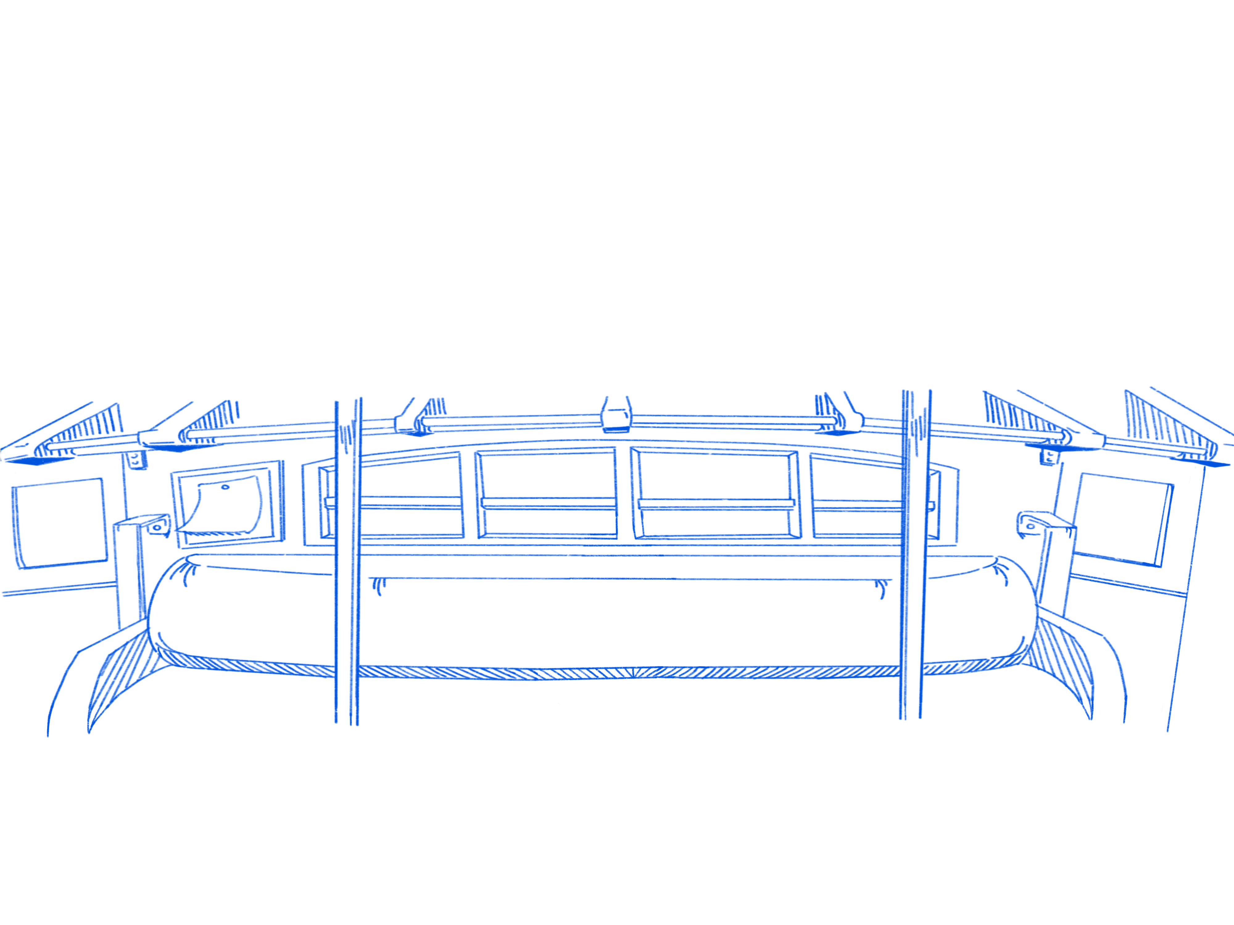 Train interior illustration